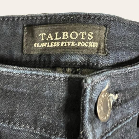 Talbots Flawless Five-Pocket Dark Wash Mid Rise Skinny Jeans Size 2 - Picture 4 of 10